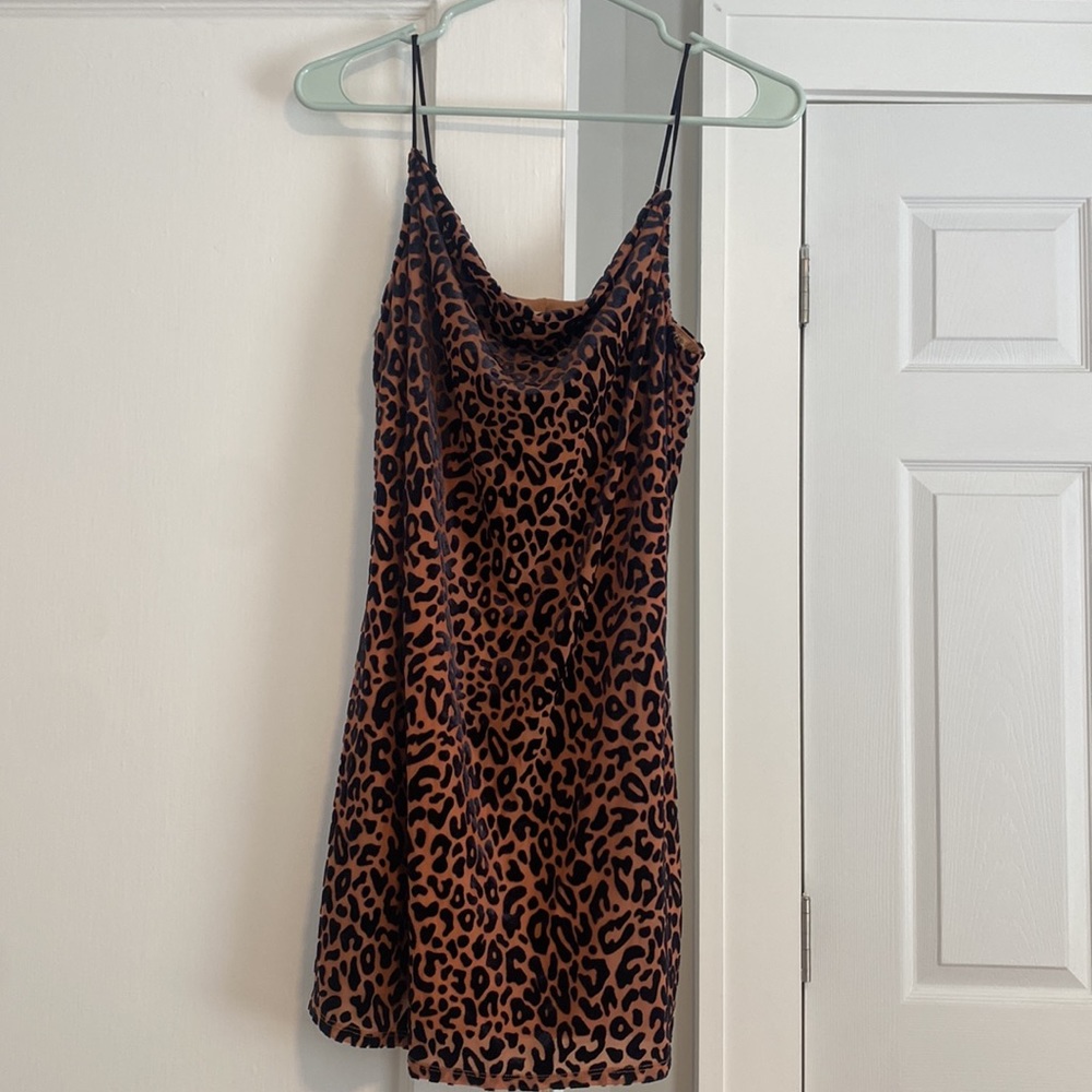 Row A (Nordstrom) Cheetah Print Mini Dress (Size S)